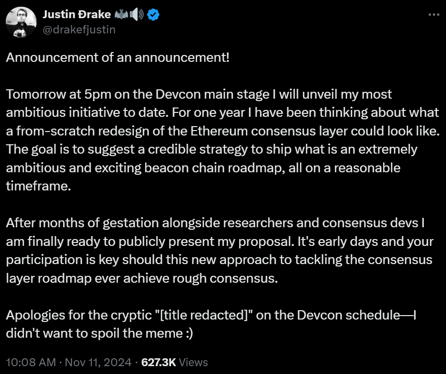 <img src="https://ray.sx/blog/content/images/2024/12/1.png" alt="Justin Drake post DevCon 2024 Beam Chain">
